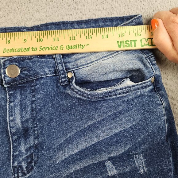 Mens Hustle Skinny Jeans Size 36x30 Blue Faded Distressed Modern Streetwear Pant - Picture 6 of 10